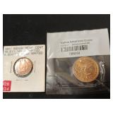 1901 Indian head penny, 2013 D uncirculated