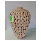 Large woven rattan vase 24x14