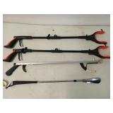 3 picker uppers, shoe horn