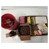 Asst nails, screws, staples, wire nuts, etc