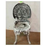Cast aluminum chair 34x18x19