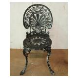 Cast aluminum chair 34x18x19