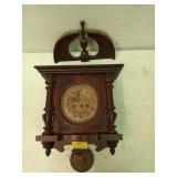 Antique Gustav Becker? pendulum wall clock w/ key,