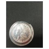 1881 uncirculated Morgan silver dollar
