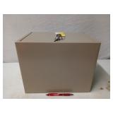 Metal locking box w/ 2 keys 11x14 X 9.25