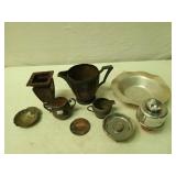 Brass pitcher, other lovelies