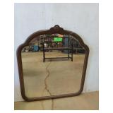 Wood framed mirror 26 x 29