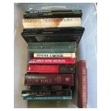 Plastic tub of assorted hardback books, Holy Bible