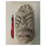 Carved granite face 8 x 4.5 x 3