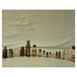 Asst glass bottles