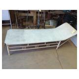 Wood / wicker lounger