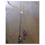 Zebco Omega One, Abu Garcia 5000 reels on poles