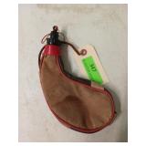 Leather black powder horn