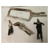 Asst screw clamps, 1 Vise Grip