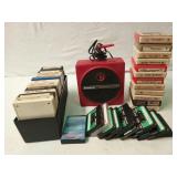 Panasonic 8-track player, 24 ct 8-tracks,