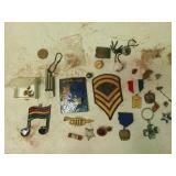 asst military, band patches, metals, pins