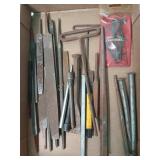 Files, chisels, punches, Allen wrenches