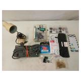 Nova light, power strips, assorted office supplies