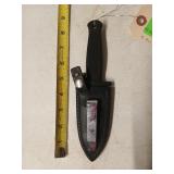 C. Jul. Rostfrei #975 knife in leather sheath