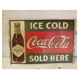 Metal Coca-Cola sign 11x16