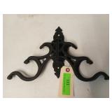 Cast iron wall mount coat / hat hooks 7" tall