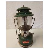Coleman lantern, pretty crusty, handle broken 14"