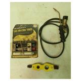 Gas brazing torch set up