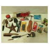 Cast iron star, bungee straps, fiberglass mat,