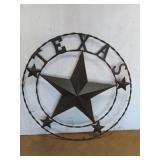 32" metal Texas Star decor