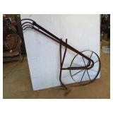 Metal single row walk behind plow