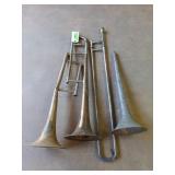 Old trombones and parts