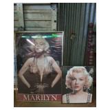 2 framed Marilyn Monroe posters