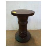 Wooden round side table 18x11.5