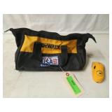 Small DeWalt tool bag with stud finder