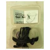 New professional series cast net in plastic box