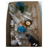 Asst glass jars and bottles