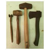 Hammers, mallet, hatchet