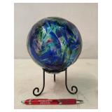 Tabletop gazing ball on stand 5"