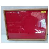 Wood display case w/ glass top 2.25 x 24 x 18
