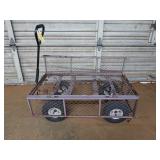 Four wheel garden cart with drop-down sides 38x21