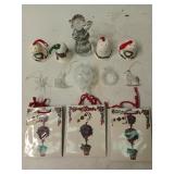 Asst Christmas ornaments, decor, gift bags