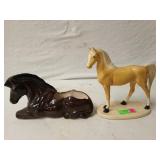 Ceramic horse planter 6 x 11 x 3.5 & horse s