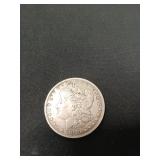 1879 S Morgan silver dollar