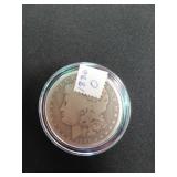 1886 O Morgan silver dollar