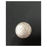 1879 S Morgan silver dollar