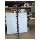 Twisted wood hat rack 61"