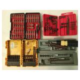 Asst drill bits, socket driver set