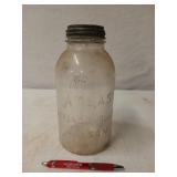 Glass Atlas half gallon mason jar with zinc lid