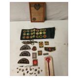 Asst Boy scouts patches, pens, memorabilia 1950s,