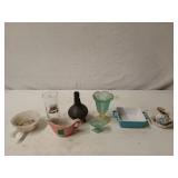 Mini baking dish, bowl, beer glass, collectibles